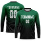 Custom Kelly Green White-Black Sublimation Fade Fashion Soccer Uniform Jersey Limited