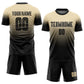 Custom Cream Black Sublimation Fade Fashion Soccer Uniform Jersey Limited