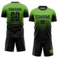 Custom Neon Green Black Sublimation Fade Fashion Soccer Uniform Jersey Limited