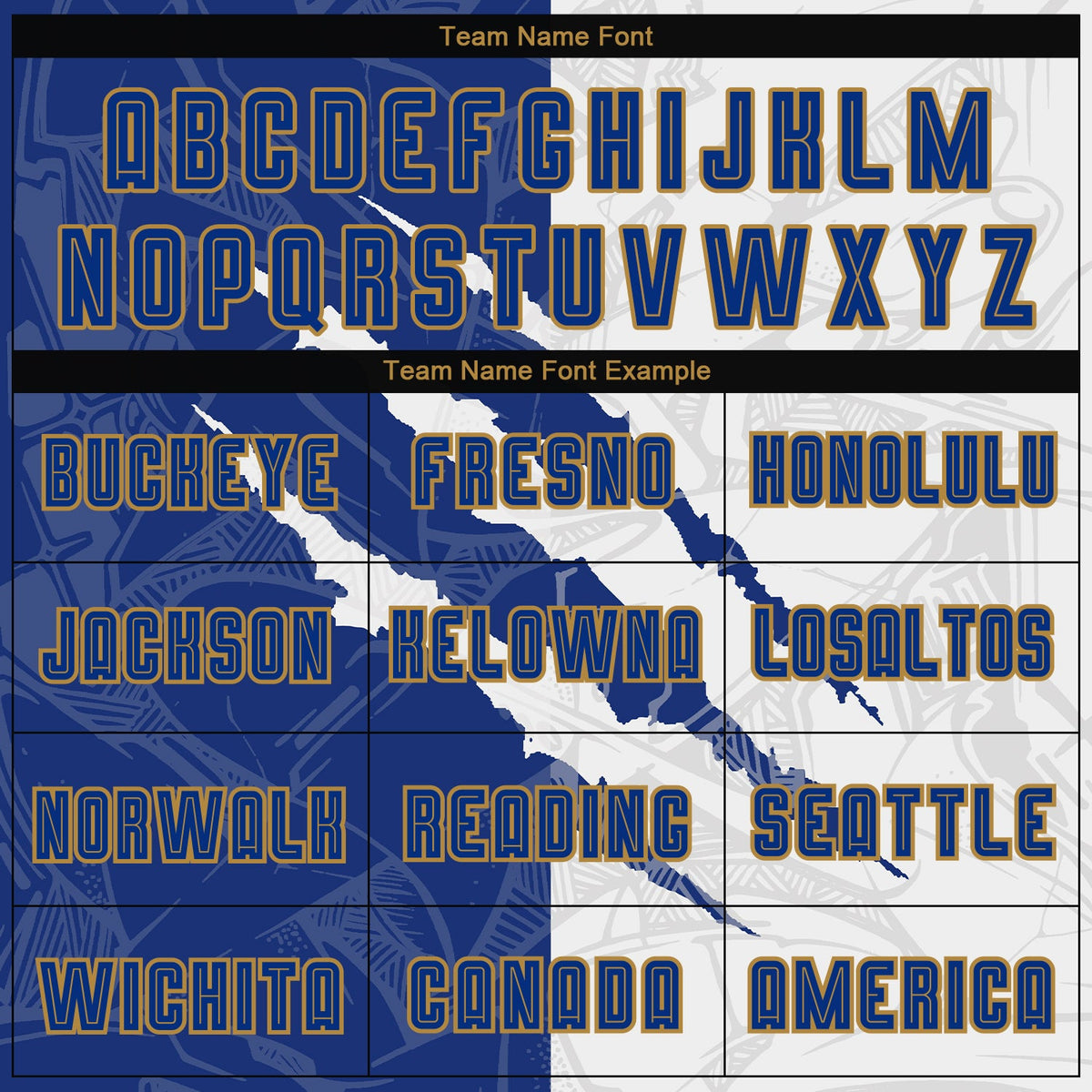 Custom Graffiti Pattern Royal White-Old Gold Scratch Sublimation Soccer Uniform Jersey Limited