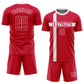 Custom Red Red-White Sublimation Danish Flag Soccer Uniform Jersey Limited