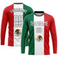 Custom Kelly Green White Red-Black Sublimation Mexican Flag Soccer Uniform Jersey Limited