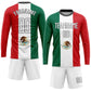 Custom Kelly Green White Red-Black Sublimation Mexican Flag Soccer Uniform Jersey Limited