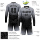Custom Gray Black Sublimation Long Sleeve Fade Fashion Soccer Uniform Jersey Limited