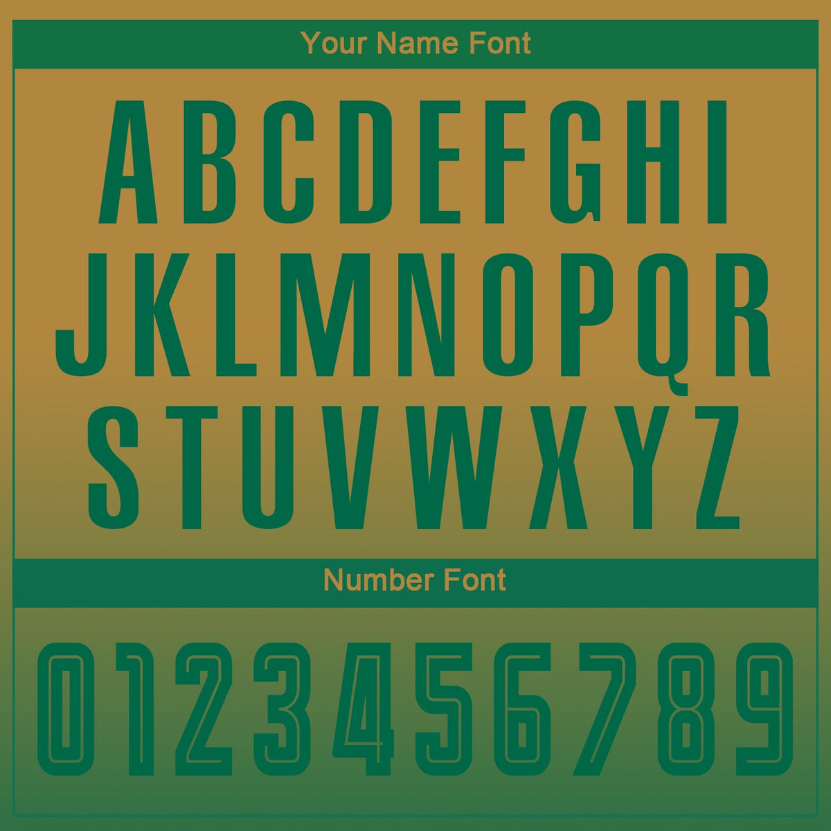 Custom Old Gold Kelly Green Sublimation Long Sleeve Fade Fashion Soccer Uniform Jersey Limited