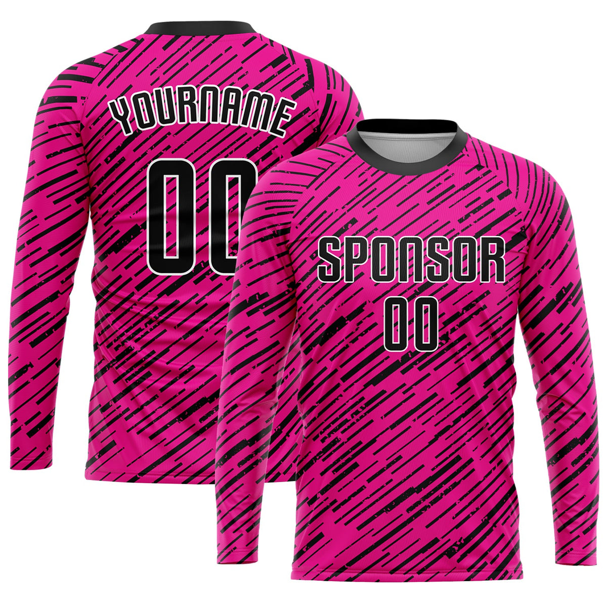 Custom Pink Black-White Sublimation Soccer Uniform Jersey Limited