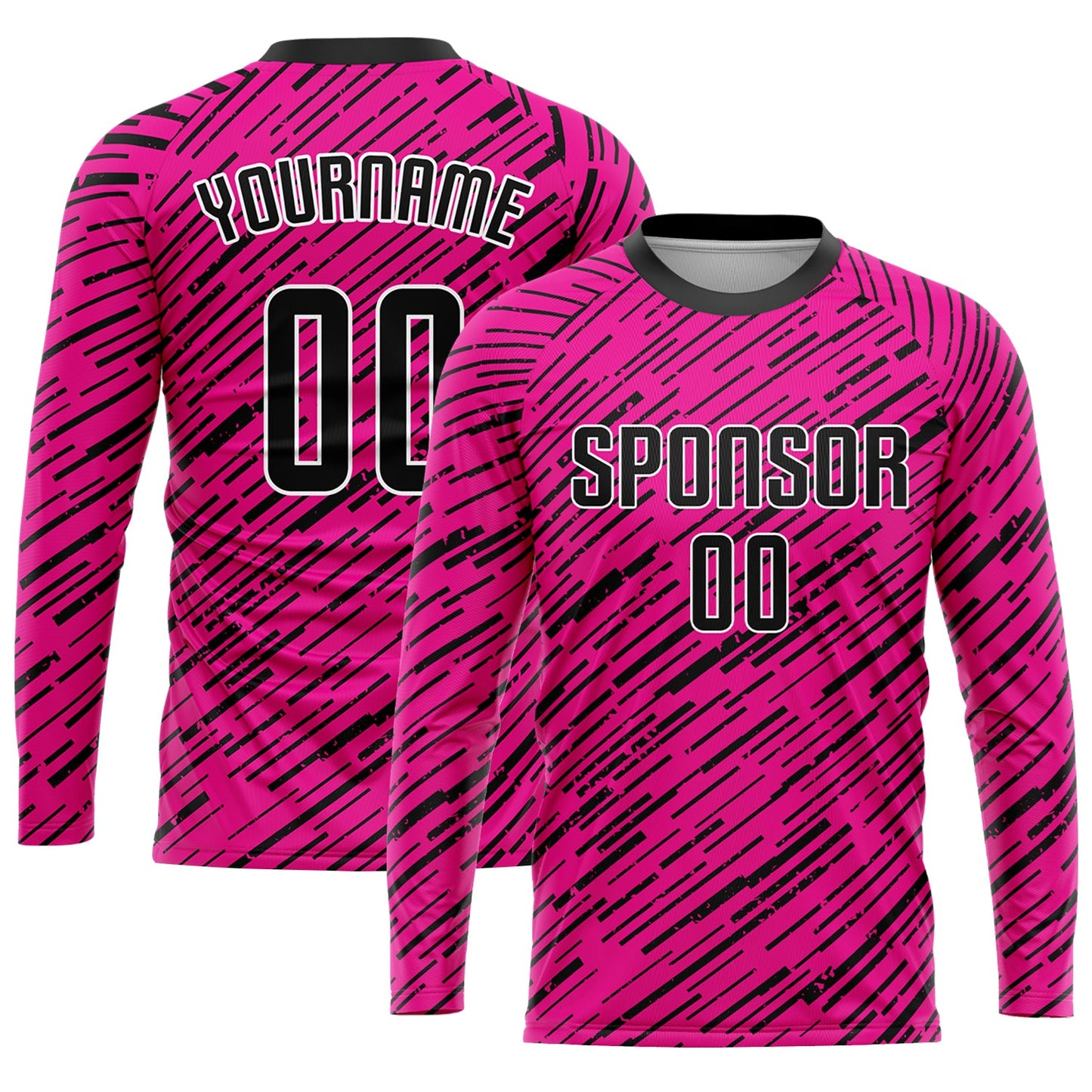 Custom Pink Black-White Sublimation Soccer Uniform Jersey Limited