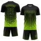 Custom Neon Green Black Sublimation Soccer Uniform Jersey Limited
