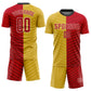 Custom Gold Red-White Sublimation Soccer Uniform Jersey Limited