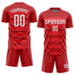 Custom Red White Sublimation Soccer Uniform Jersey Limited