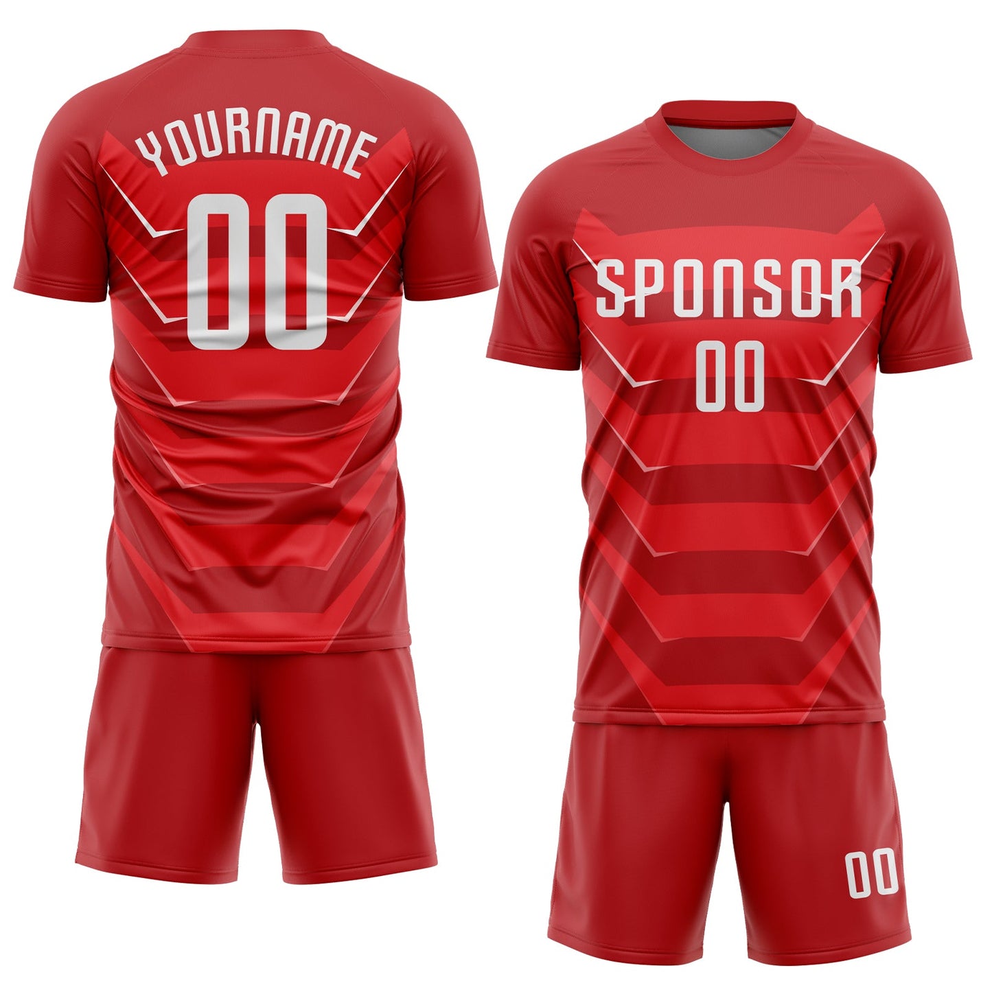 Custom Red White Sublimation Soccer Uniform Jersey Limited
