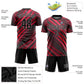 Custom Red Black-White Sublimation Soccer Uniform Jersey Limited