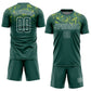 Custom Kelly Green Kelly Green-Gold Sublimation Soccer Uniform Jersey Limited
