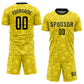 Custom Gold Black Sublimation Soccer Uniform Jersey Limited