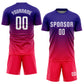 Custom Purple White-Hot Pink Sublimation Soccer Uniform Jersey Limited