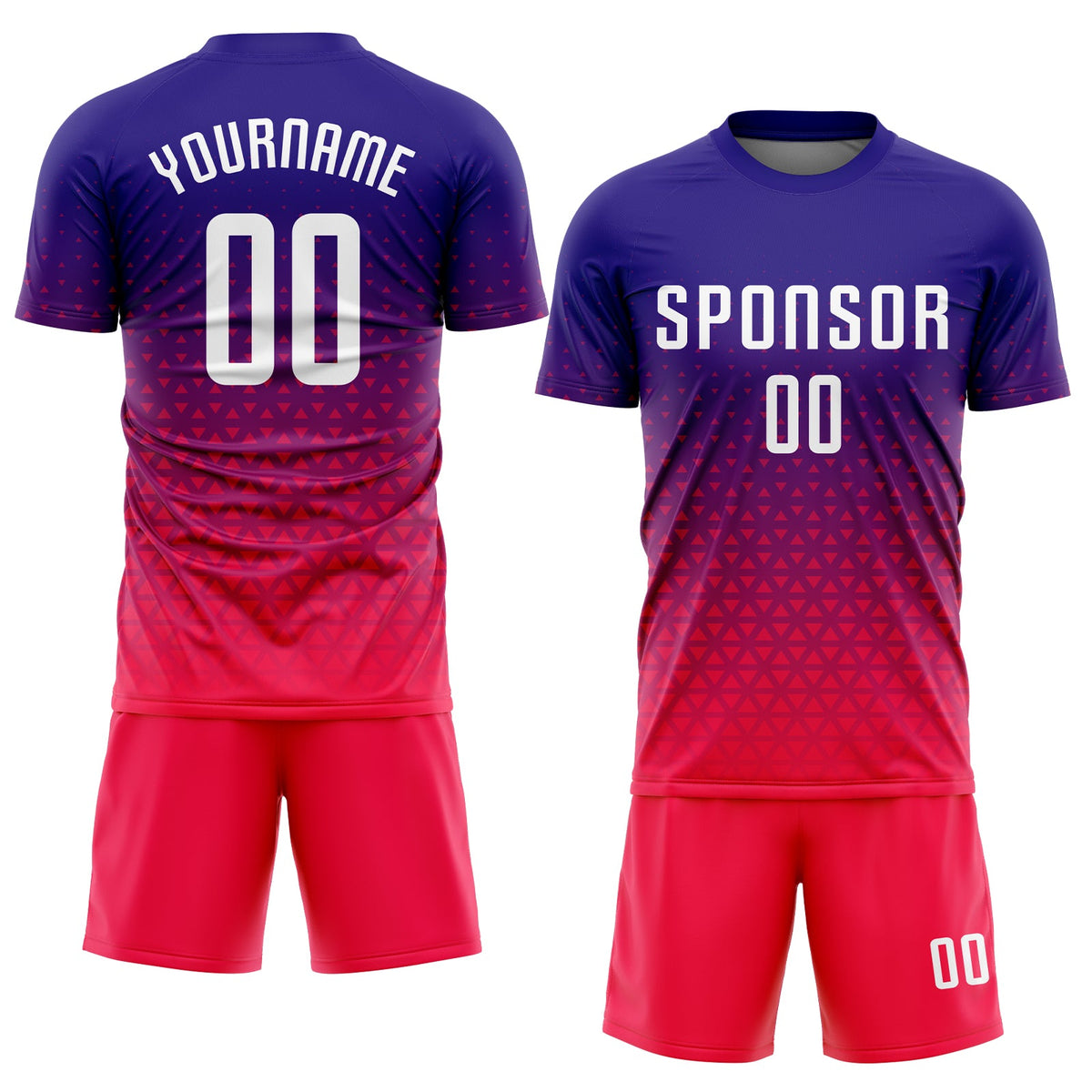 Custom Purple White-Hot Pink Sublimation Soccer Uniform Jersey Limited