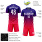 Custom Purple White-Hot Pink Sublimation Soccer Uniform Jersey Limited