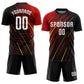 Custom Red White Black-Gold Sublimation Soccer Uniform Jersey Limited