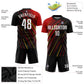Custom Red White Black-Gold Sublimation Soccer Uniform Jersey Limited
