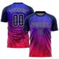 Custom Royal Navy-Hot Pink Sublimation Soccer Uniform Jersey