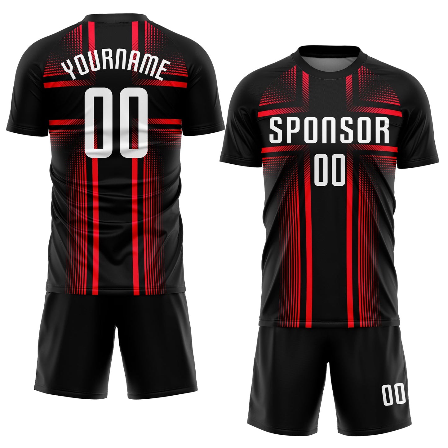 Custom Black White-Hot Pink Sublimation Soccer Uniform Jersey Limited