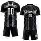 Custom Black White-Gray Sublimation Soccer Uniform Jersey Limited