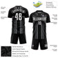 Custom Black White-Gray Sublimation Soccer Uniform Jersey Limited