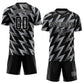 Custom Gray Black-White Sublimation Soccer Uniform Jersey Limited