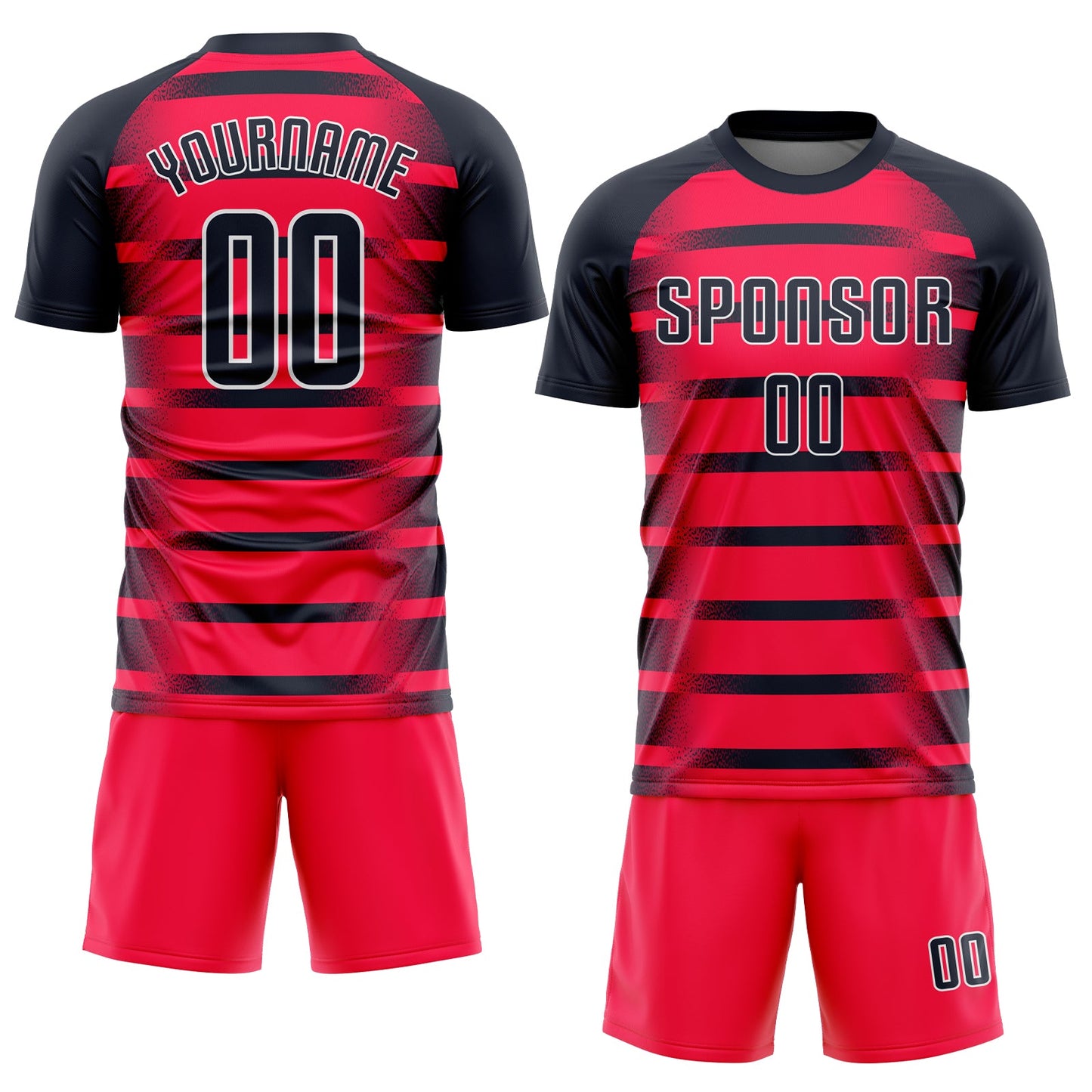 Custom Red Navy-White Sublimation Soccer Uniform Jersey Limited