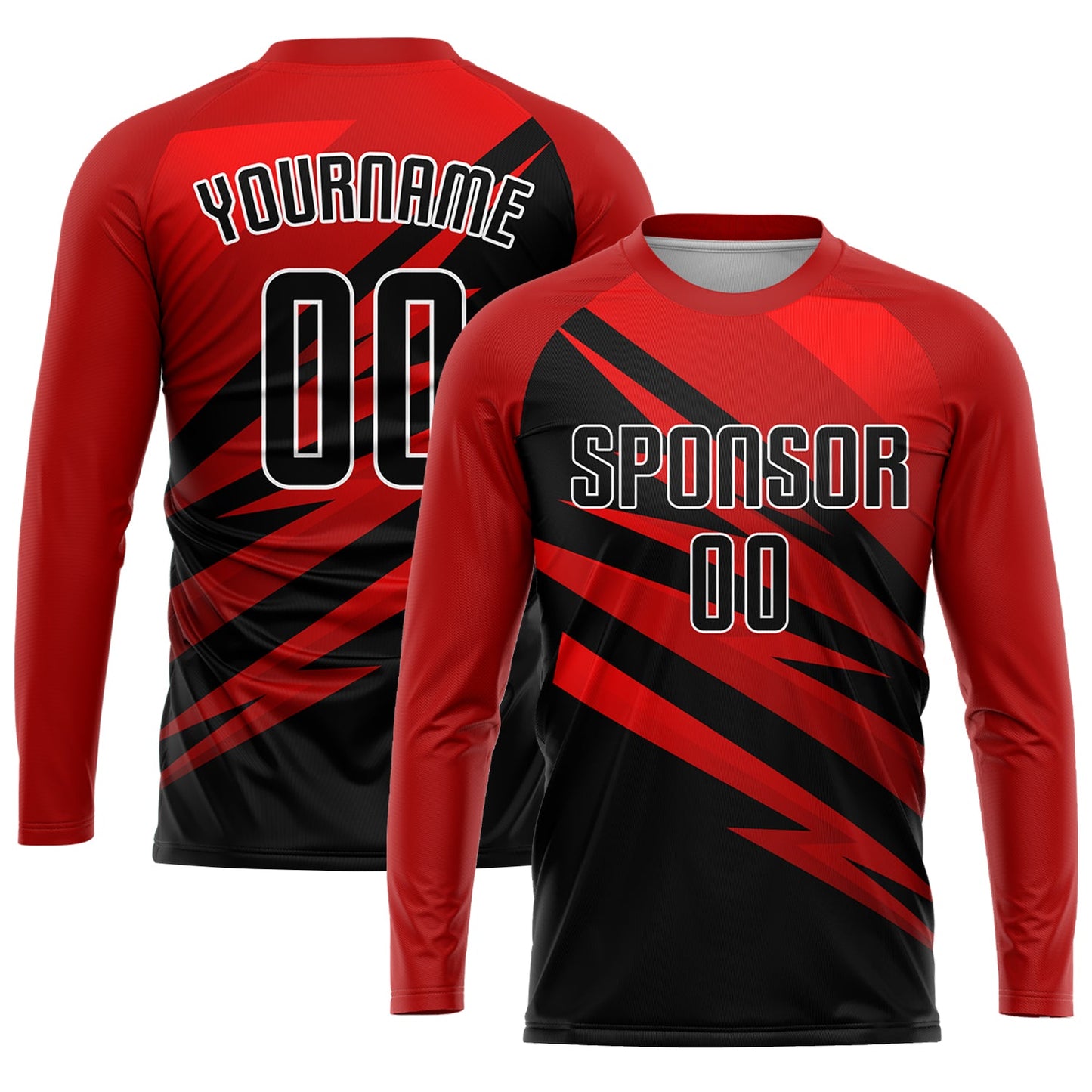 Custom Red Black-White Sublimation Soccer Uniform Jersey Limited