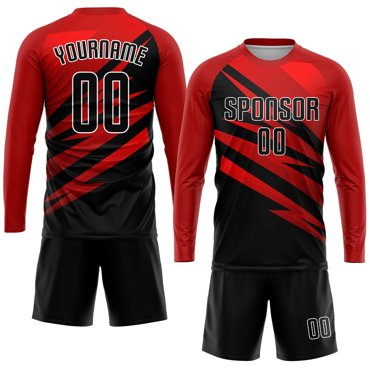 Custom Red Black-White Sublimation Soccer Uniform Jersey Limited
