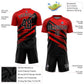 Custom Red Black-White Sublimation Soccer Uniform Jersey Limited