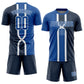Custom Navy Royal-White Sublimation Soccer Uniform Jersey Limited