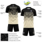 Custom Cream Black Sublimation Soccer Uniform Jersey Limited