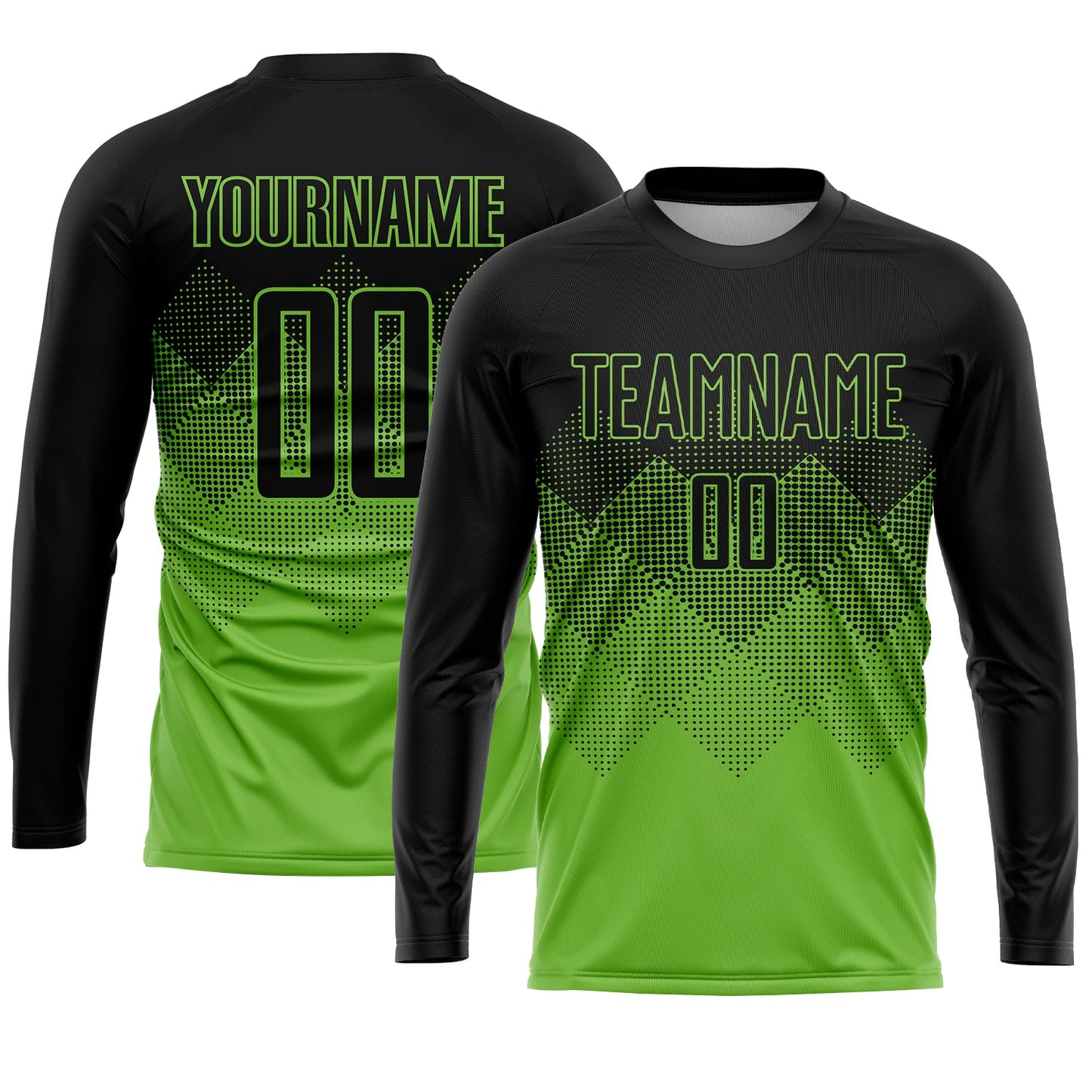 Custom Neon Green Black Sublimation Soccer Uniform Jersey Limited