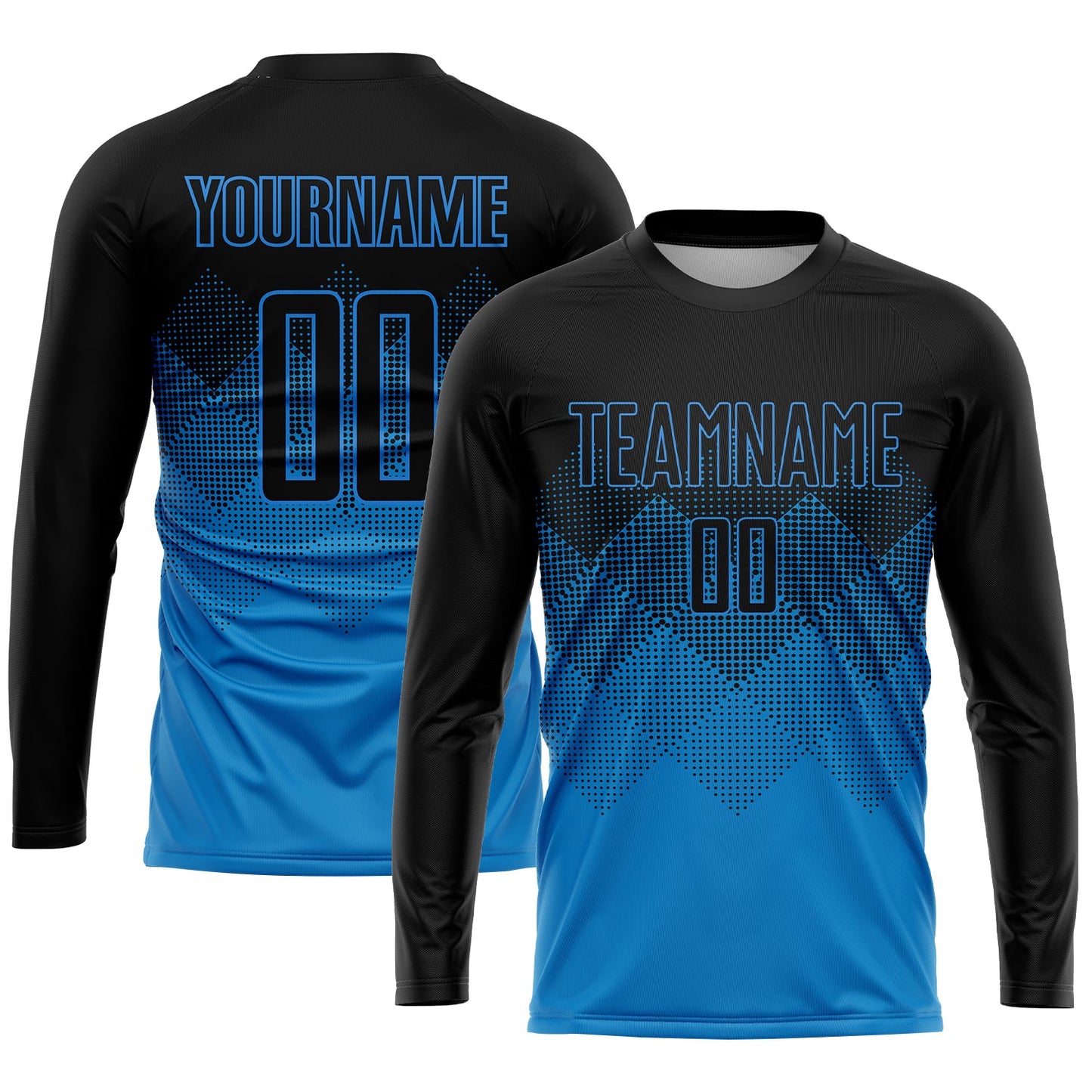 Custom Blue Black Sublimation Soccer Uniform Jersey Limited