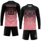 Custom Medium Pink Black Sublimation Soccer Uniform Jersey Limited