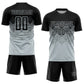 Custom Silver Black Sublimation Soccer Uniform Jersey Limited