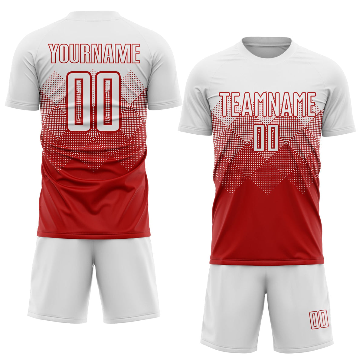 Custom Red White Sublimation Soccer Uniform Jersey Limited