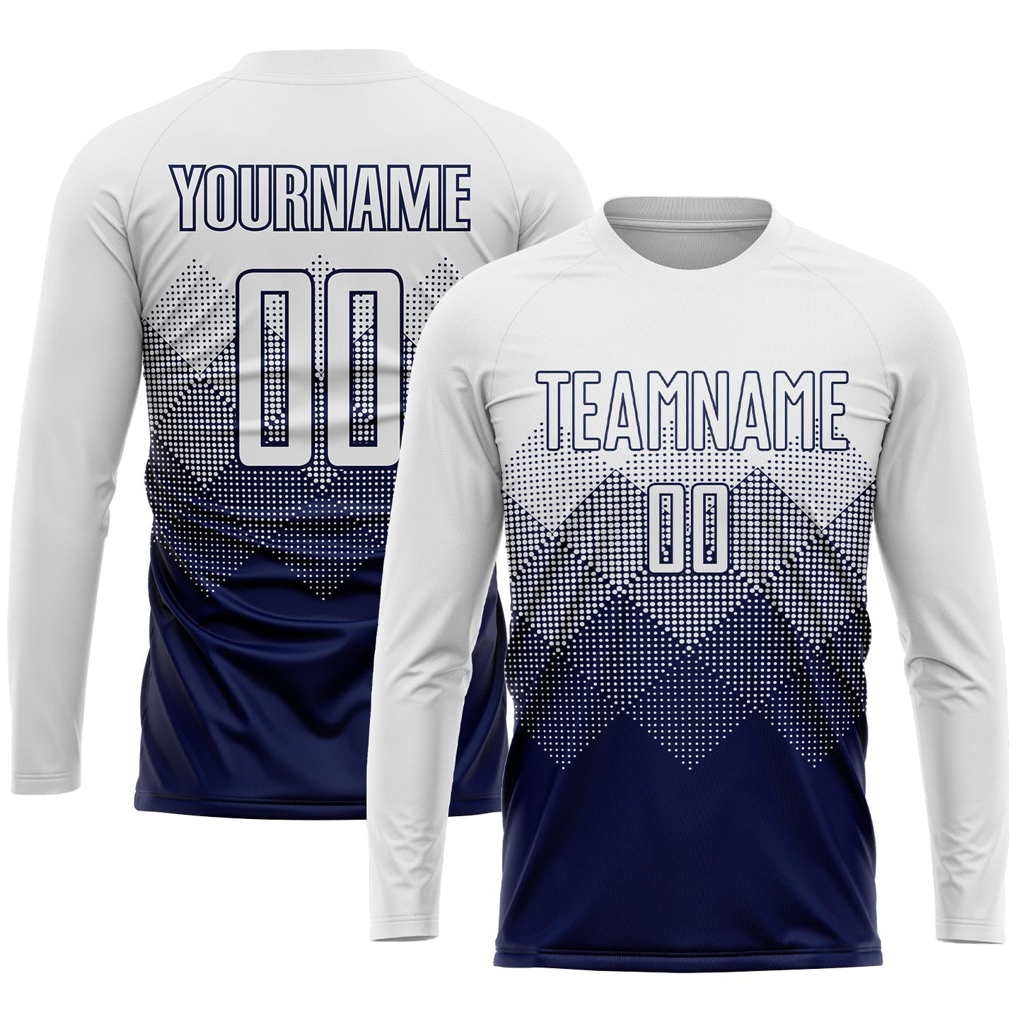 Custom Navy White Sublimation Soccer Uniform Jersey Limited