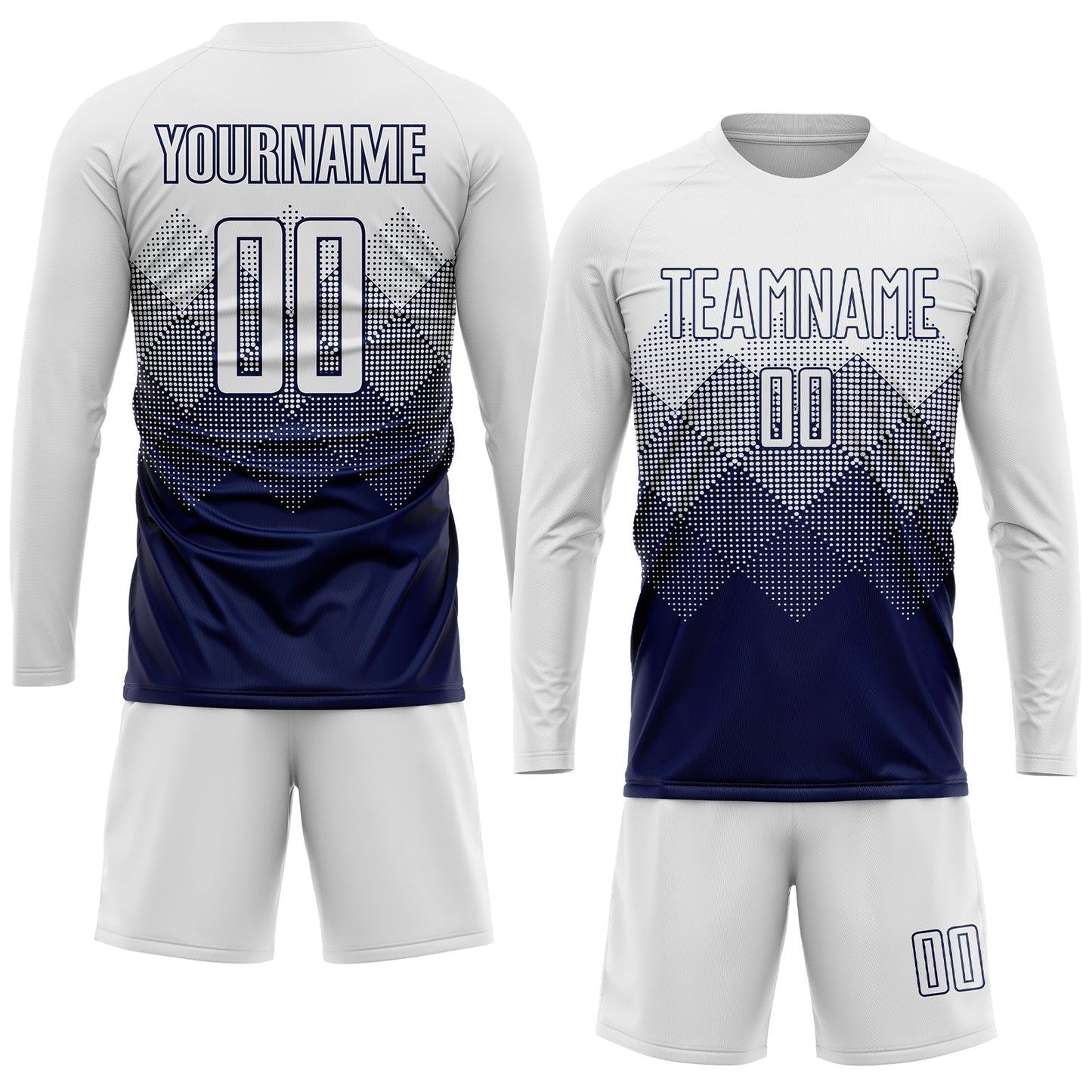 Custom Navy White Sublimation Soccer Uniform Jersey Limited