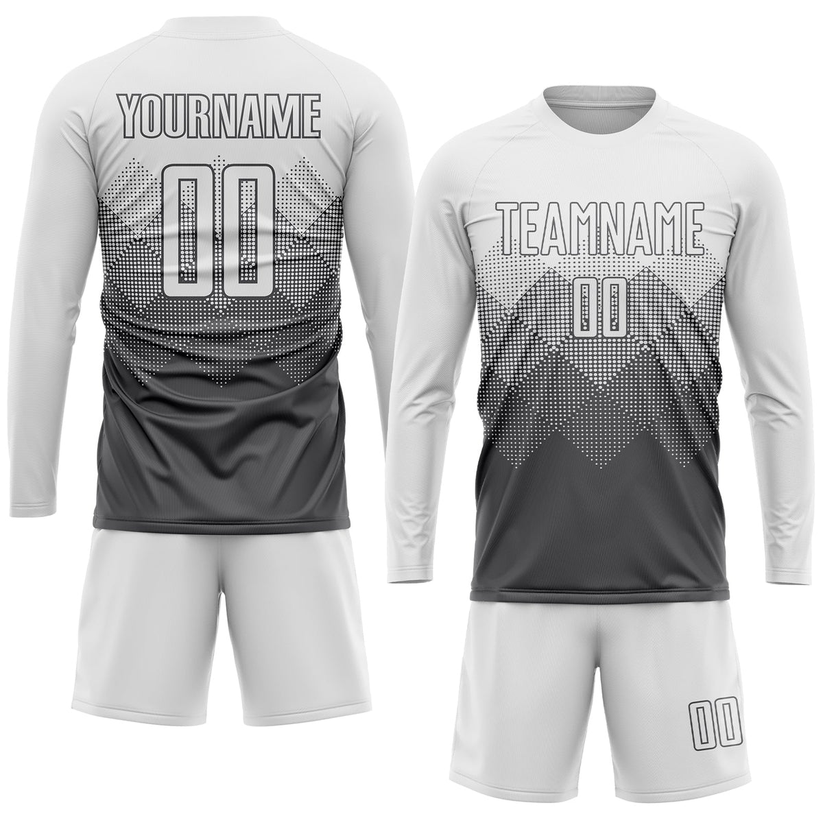 Custom Steel Gray White Sublimation Soccer Uniform Jersey Limited
