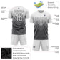 Custom Steel Gray White Sublimation Soccer Uniform Jersey Limited