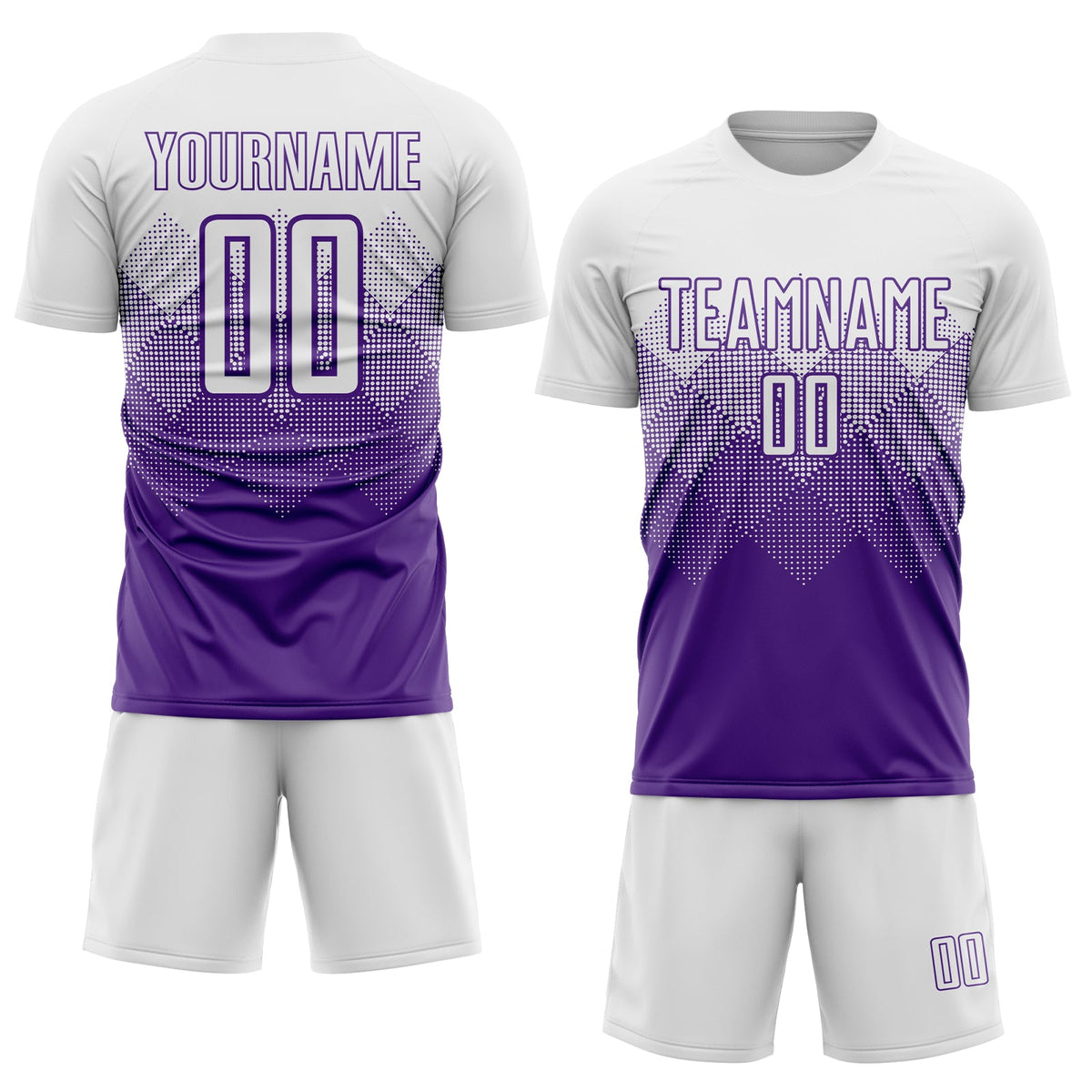 Custom Purple White Sublimation Soccer Uniform Jersey Limited