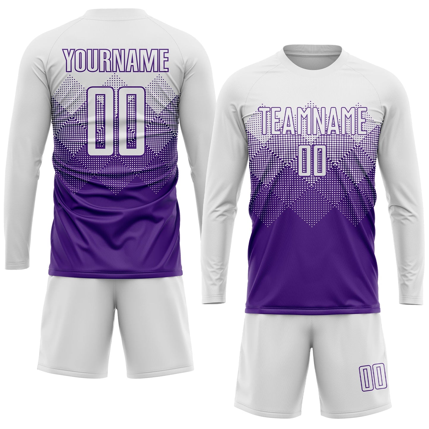 Custom Purple White Sublimation Soccer Uniform Jersey Limited