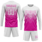 Custom Deep Pink White Sublimation Soccer Uniform Jersey Limited