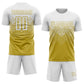 Custom Old Gold White Sublimation Soccer Uniform Jersey Limited