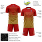 Custom Old Gold Red Sublimation Soccer Uniform Jersey Limited