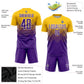 Custom Gold Purple-White Sublimation Soccer Uniform Jersey Limited