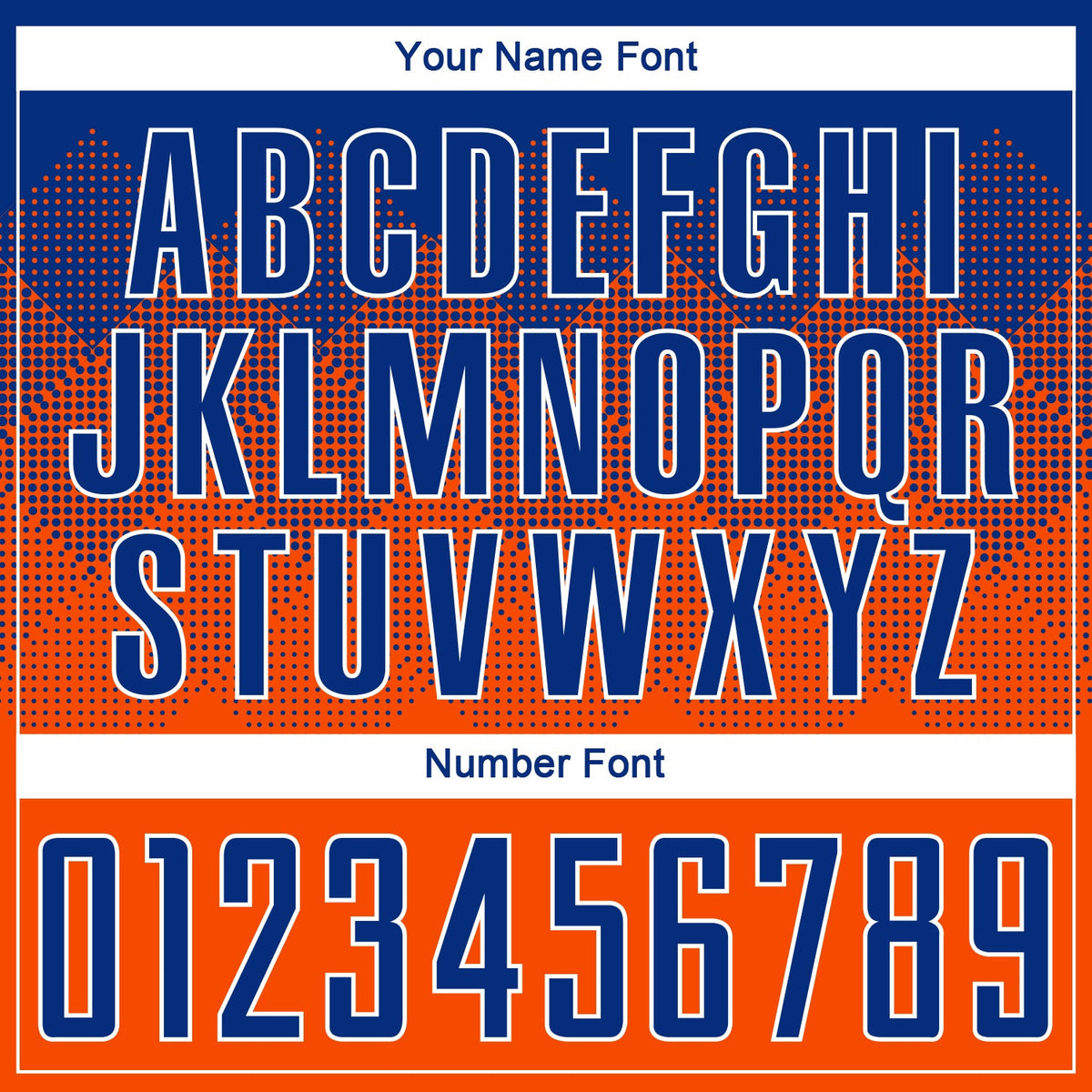 Custom Orange Royal-White Sublimation Soccer Uniform Jersey Limited